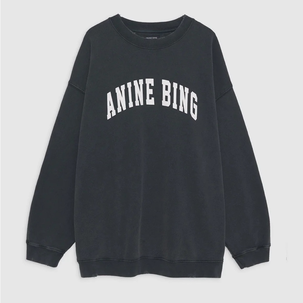 ANINE BING - Tyler Sweatshirt Washed Black XXS